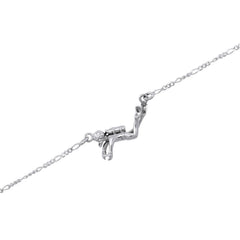 Diver Sterling Silver Anklet TBG375 - Bracelets