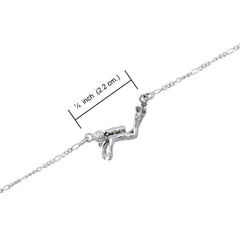 Diver Sterling Silver Anklet TBG375 - Bracelets
