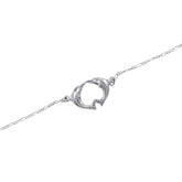 Double Dolphin Sterling Silver Anklet TBG382 - Bracelets