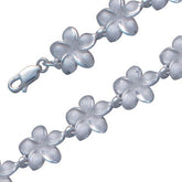 Plumeria - Hawaii National Flower Silver ฺBracelet TBG580 - DiveSilver Jewelry