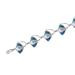 Stingray Sterling Silver Link Bracelet TBL020-DD - DiveSilver Jewelry