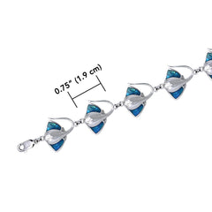 Stingray Sterling Silver Link Bracelet TBL020-DD - DiveSilver Jewelry