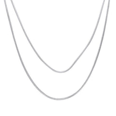 Double Snake Sterling Silver Chain TCH029 - Chains