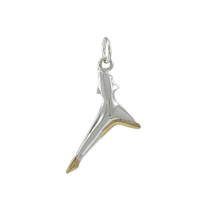 Thresher Shark14 Gold on Sterling Silver Charm Charm TCV736 - Charms
