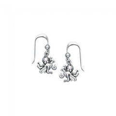Octopus Sterling Silver Hook Earring TE2044 - Earrings