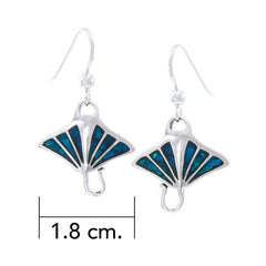 Manta Ray Sterling Silver Hook Earring TE2500 - DiveSilver Jewelry