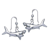 Great White Shark Sterling Silver Hook Earring TE2549 - DiveSilver Jewelry