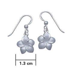 Plumeria - Hawaii National Flower Silver Small Earrings - DiveSilver Jewelry