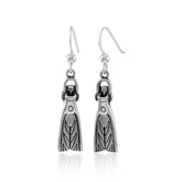 Sport Diver Swim Fin Sterling Silver Earring TE2576 - Earrings