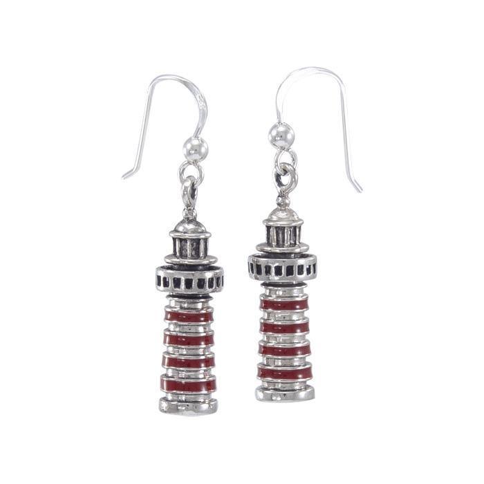 West Quoddy Lighthouse Ear T Sterling Silver Hook Earring TE2825 - Earrings