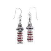 West Quoddy Lighthouse Ear T Sterling Silver Hook Earring TE2825 - Earrings