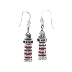 West Quoddy Lighthouse Ear T Sterling Silver Hook Earring TE2825 - Earrings
