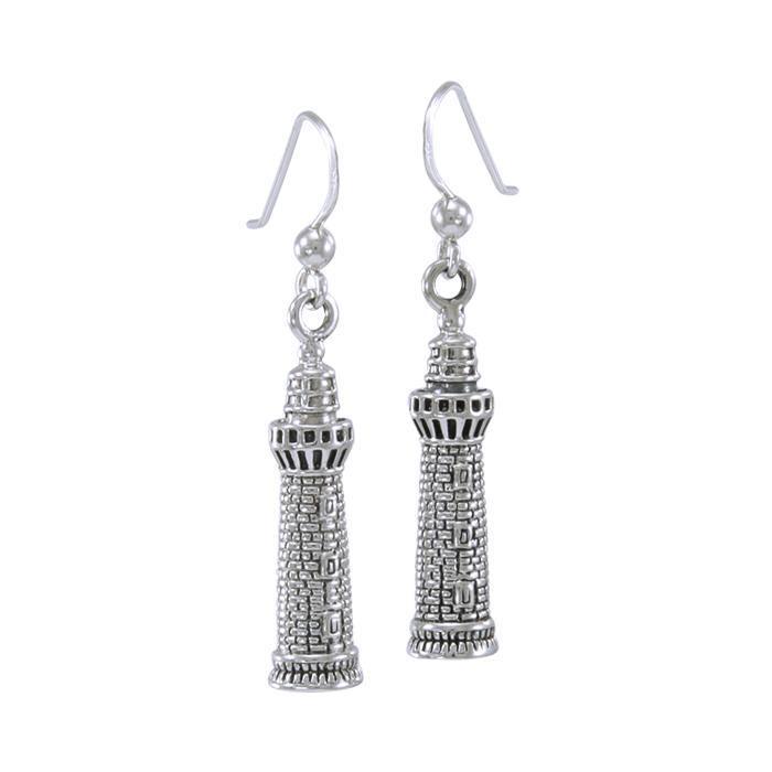 Indian Ocean Lighthouse T Sterling Silver Hook Earring TE2827 - Earrings