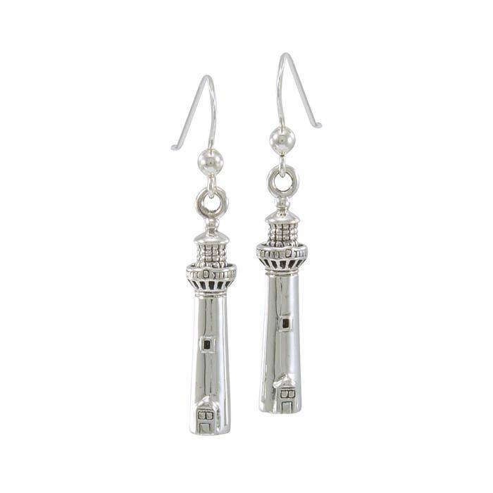 Cape May Lighthouse T Sterling Silver Hook Earring TE2828 - Earrings