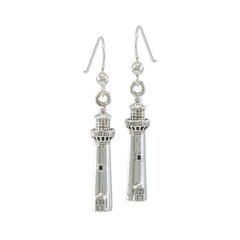 Cape May Lighthouse T Sterling Silver Hook Earring TE2828 - Earrings