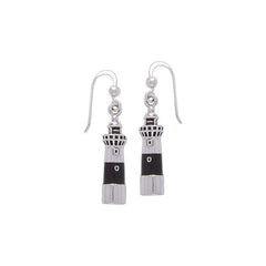 Atlantic City Lighthouse T Sterling Silver Hook Earring TE2829 - Earrings