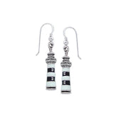 Bodie Island Lighthouse T Sterling Silver Hook Earring TE2833 - Earrings