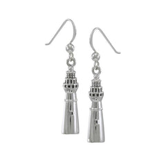 Portland Head Lighthouse Silver T Sterling Silver Hook Earring TE2845 - Earrings