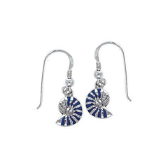 Nautilus Shell Sterling Silver Hook Earring TE2847 - Earrings