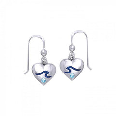 Wave On Heart Hook Earrings TER021 - Earrings