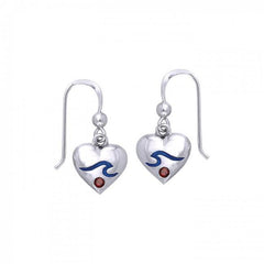 Wave On Heart Hook Earrings TER021 - Earrings