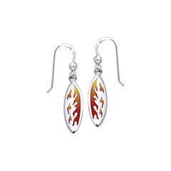 Fire On Surf Sterling Silver Hook Earring TER032 - Earrings