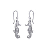 Celtic Seahorse Sterling Silver Hook Earring TER033 - DiveSilver Jewelry