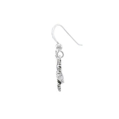 Celtic Humpback Whale Sterling Silver Hook Earring TER034 - Earrings