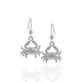Blue Crab Silver Earrings TER1521 - DiveSilver Jewelry