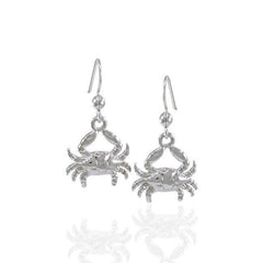 Blue Crab Silver Earrings TER1521 - DiveSilver Jewelry