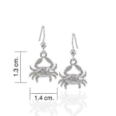 Blue Crab Silver Earrings TER1521 - DiveSilver Jewelry