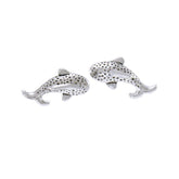 Small Whale Shark Sterling Silver Post Earring TER1645 - Earrings