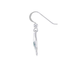 Whale Tail with Enamel Sterling Silver Earring TER1648 - Earrings