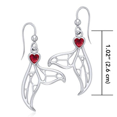 Window to Universe Whale Tail Sterling Silver Earrings TER1685 - Earrings