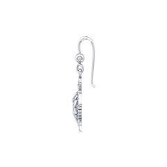 Steady and stable ~ Sterling Silver Sea Turtle Filigree Hook Earrings Jewelry TER1707 - Earrings