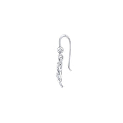 Tranquil guardians of the sea Sterling Silver Whale Filigree Hook Earrings Jewelry TER1711 - Earrings