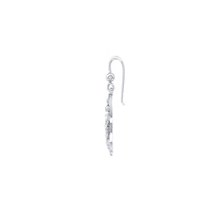 To live in solitude Sterling Silver Whale Tail Filigree Hook Earrings Jewelry TER1712 - Earrings
