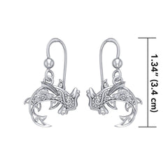 Fierce eminence Sterling Silver Hammerhead Shark Filigree Earrings Jewelry TER1713 - Earrings