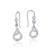 Sterling Silver Wrapping Whale Tail Earrings TER1726 - Earrings