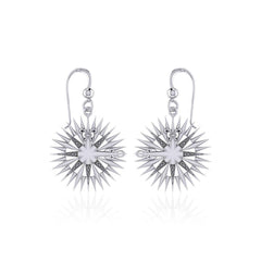 Wonderful Celtic Compass Rose Silver Earrings TER1765 - Earrings