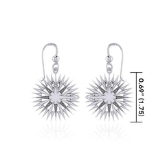 Wonderful Celtic Compass Rose Silver Earrings TER1765 - Earrings