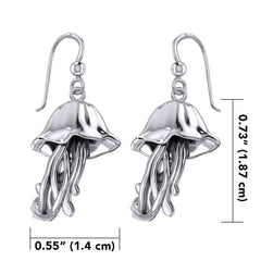 Box Jellyfish Silver Earrings TER1875 - Earrings