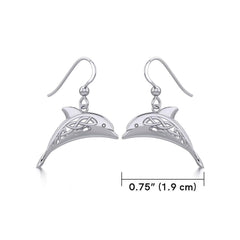 Celtic Joyful Dolphins Silver Earrings - DiveSilver Jewelry