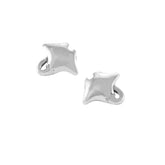 Manta Ray Sterling Silver Post Earrings TER1971 - DiveSilver Jewelry