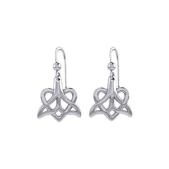 Whale Tail And Heart Earrings TER2164 - DiveSilver Jewelry