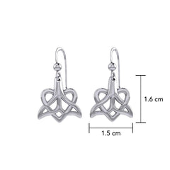 Whale Tail And Heart Earrings TER2164 - DiveSilver Jewelry