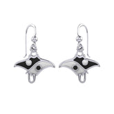 The Manta Ray with Yin Yang Symbol Silver Earring TER2168 - DiveSilver Jewelry