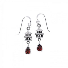 Glacial Lighthouse T Sterling Silver Hook Earring TER234 - Earrings