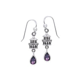 Glacial Lighthouse T Sterling Silver Hook Earring TER234 - Earrings