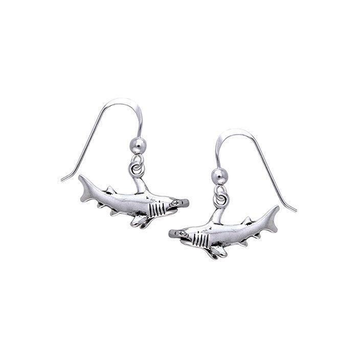 Hammerhead Shark Sterling Silver Earrings TER292 - Earrings